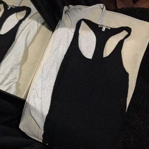 Express white and black tank tops